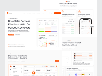 Sakura - SaaS Sales Website analytics business chart clean crm design home landing page management marketing marketing landing page minimalist product design saas saas sales sales sales website ui ux website