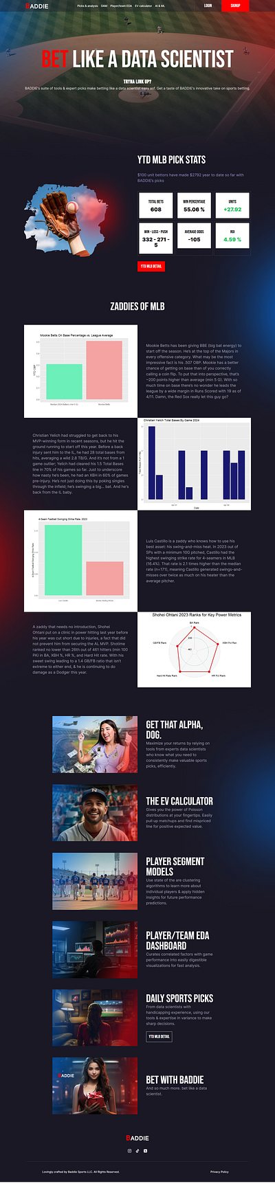 BADDIE BETTING betting branding graphic design javascript logo online react.js ui webdesign