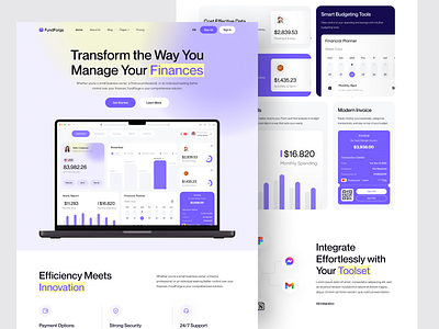 Smart Platform for Managing Finances ai card dashboard finance fintech graphics homepage landing page management minimal saas saas landing page saas product saas website ux uxui web web design web3 website