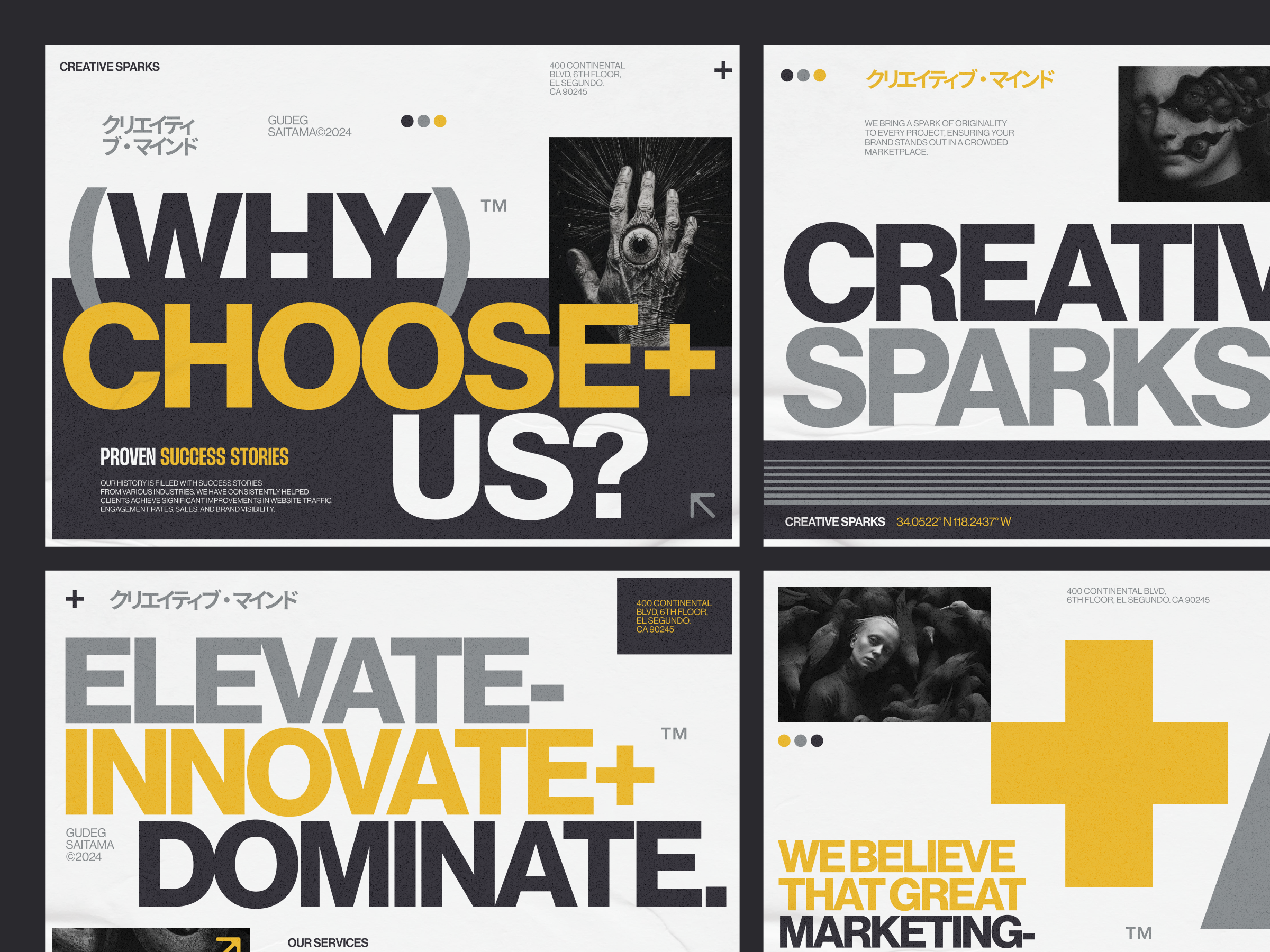 Pitch Deck - Creative Sparks Marketing Agency ✨ agency branding creative design graphic design layout layout design marketing marketing design marketing strategy pitch pitch deck design pitchdeck power point presentation presentation design slide deck slide deck design typography typography design