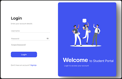 Login Screen for Student/Education Portal design figma loginscreen ui ux