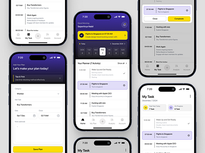 Smart Daily Planner Apps activity activity planner calendar daily planner mobile app planner planner app planning product design reminder schedule schedule app task task appp task list task manager task planner to do app ui design ux design