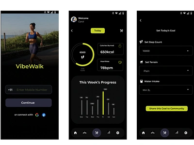 StepTrackerApp design figma fitnessapp healthapp steptrackerapp ui uiux ux uxdesign