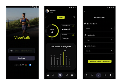 StepTrackerApp design figma fitnessapp healthapp steptrackerapp ui uiux ux uxdesign