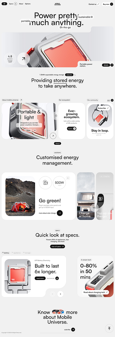 MOBILE UNIVERSE web shop branding design energy graphic design product design ui ux web web design