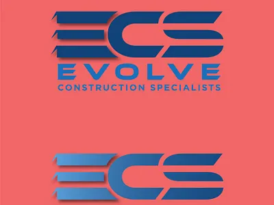 Construction Logo "ECS" building logo construction logo logo real estate
