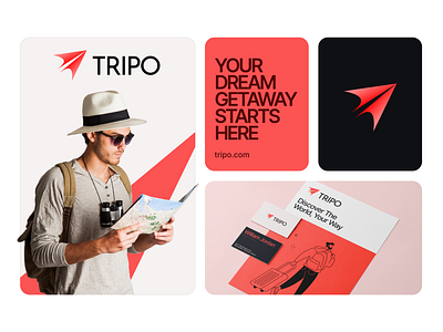 Tripo - Branding Design aero branding agency brand design brand identity brandbook design branding design graphic design letter mark logo logo design logo designer logo mark logo type minimal redesign startup logo travel agency travel logo traveler trip