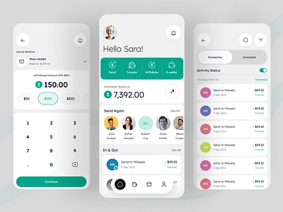 Smart Finance App – Manage Your Money with Ease 💸📊 app app design appdesign banking banking app dribbbleshot financeapp fintech lightmode minimal mobile ui mobileappdesign trendy ui uiux ux