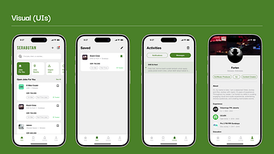 Serabutan - Part-time Job Seeker App dribbbleexplore jobseeker mobileapp ui uiuxdesign uxresearch