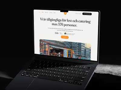 Party booking website for Smaklig Måltid food truck. branding food landi landing page restaurant ui uiux
