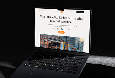 Party booking website for Smaklig Måltid food truck. branding food landi landing page restaurant ui uiux