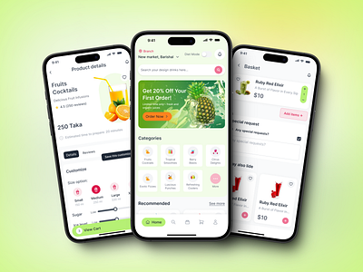 Refreshing Beverage App UI - Minimalist Design appdesign beverage beverageapp creativeui designdaily designinspiration digitaldesign dribbbleshots food juice mobileappdesign moderndesign order productdesign techsavvy uidesign uiux uxdesign