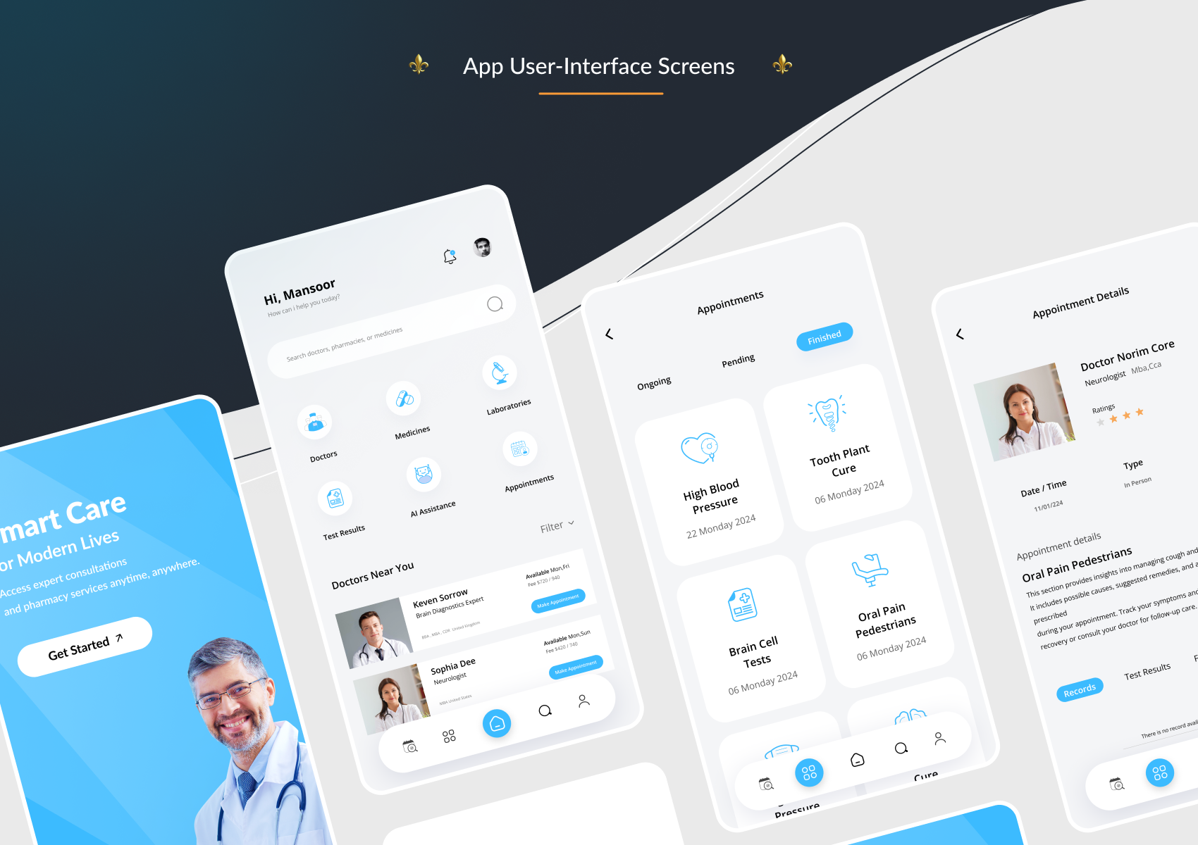 Medical Doctors Healthcare mobile application ui ux design app appdesigner applicationdesign bestdesigner design designer doctors healthcare landingpage medical mobileapplication topdesigner uidesign uiux uxdesign webdesign website websitedesigner مصمم تطبيقات موبايل مصمم مواقع إلكترونية