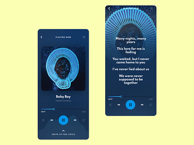 Mp3 Player graphic design ui