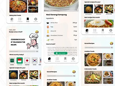 Recipefy (Food Recipes App) - UI Explorations Project android cooking cooks food project recipe recipes simple ui