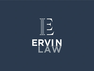 ERVIN the shadow of LAW attorney law logo lawyer logo