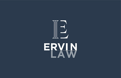 ERVIN the shadow of LAW attorney law logo lawyer logo