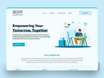 30H9 Technology Consulting animation figma illustration it squarespace technology ui ux