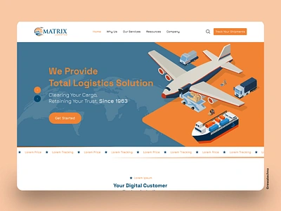 Matrix Logistics Site Redesign animation figma illustration logistics transport ui ux wordpress