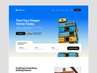 Real estate landing page 3d animation branding designshowcase dribbbleshots figmacommunity figmadesign graphicdesign landingpage minimaldesign moderndesign motion graphics realestate responsivedesign ui uiuxdesign userexperience webappdesign webdesign webdevelopment