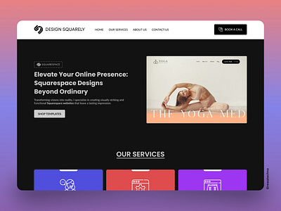 Design Squarely - Site Redesign 3d animation figma selling site squarespace themes ui ux