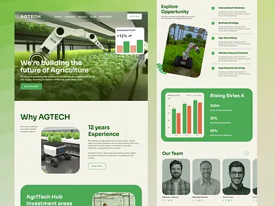 AGTECH-Agriculture Landing Page 2025 agri tech agriculture landingpage agriculture startup business automation creative design drone fertilizing landingpage ui product design ui ui design uiux web design website website desigb