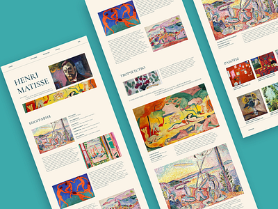 Longread Henri MATISSE | Лонгрид Анри МАТИСС design longread matisse ui ux webdesign