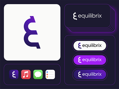 Logo & Color Usage for Equilibrix brand identity branding color palette e letter equilibrix graphic design logo minimalism symbolism ui