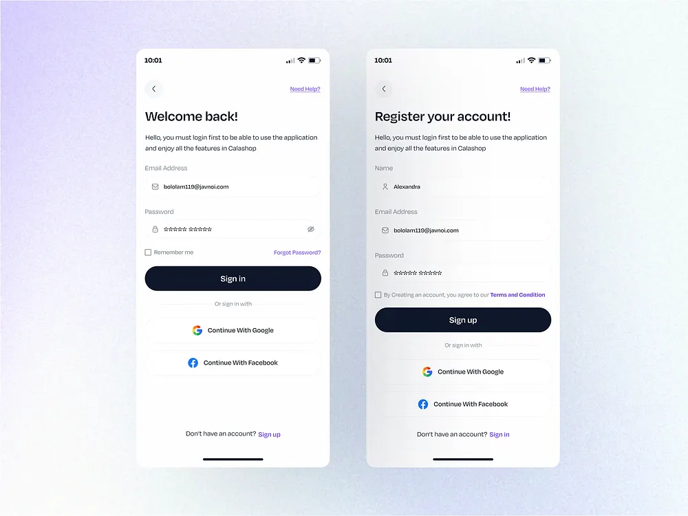 Sign Up UI designs, themes, templates and downloadable graphic elements ...