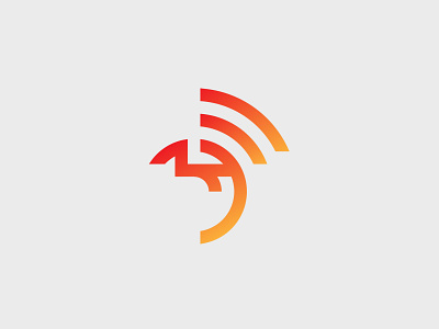 Dragon Signal Logo branding dragon fire gabuu gabuudesign graphic design hot illustration internet line lines logo negative space network orange red signal wifi wing yellow