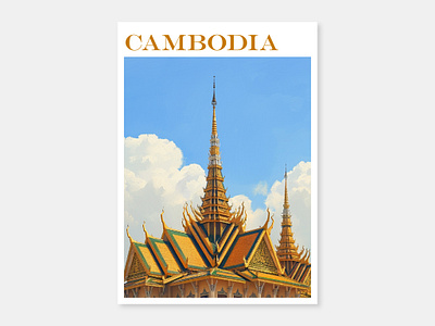 Cambodian Royal Palace asia cambodia cambodia royal palace cambodia travel poster design etsy poster graphic design kenyan graphic design michael ndungu creative midjourney poster poster design travel poster