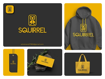 SQUIRREL logo design. australia brandidentity branding brandmark brazil businesslogo california canada dubai logo london minimal minimalism minimalist personalbranding shoplogo spain uk usa utah