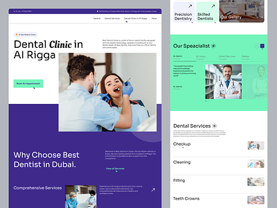 Dentist Website Design app daily ui design ui ui design uiinspiration uiux ux