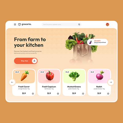 Grocery Web UI bigbasket food grocery ui ux vegetable zepto