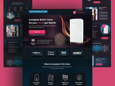 Lead Generation Landing Page branding clean design design dribbble shot graphic design hvac landing page landing page design lead capture lead generation lead generation landing page leads ui ux