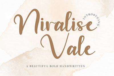 Niralise Vale - Elegant Script beautiful bold branding decorative font graphic design handwritten modern script signature typeface typography versatile