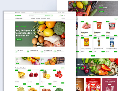 Greenmart - Grocery Website figma design landing page design ui ui design user interface design ux design visual design web design website design