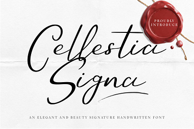 Cellestia Signa - Signature Modern Handwritten authentic callygraphy font handwriting luxurious modern natural script signature smooth stylish typeface typography versatile whimsical