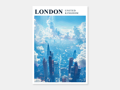 London from Above ai design etsy graphic design kenyan designer kenyan graphic design london michael ndungu creative midjourney poster poster design travel poster