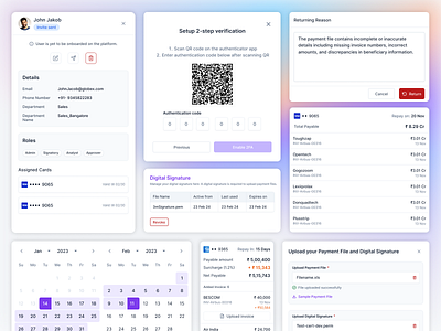 Finance Dashboard | Widgets 2024 b2b calender dashboard design system finance intiutive kanban minimal modern new pop ups ui usable ux widgets