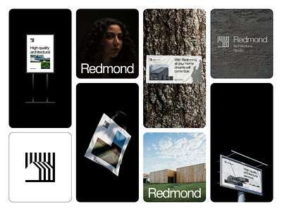 Redmond Visual Identity architecture bento branding branding and identity clean clean design design dribbble graphic design helvetica identity logo logo design minimal modern photography simple type typeface typography