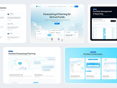 Tactyc - Financial and Portfolio Management Landing Pages analytics business design finance fintech forecasting innovation investment landingpage management optimization planning portfolio reporting saas software solutions uiux userinterface workflow