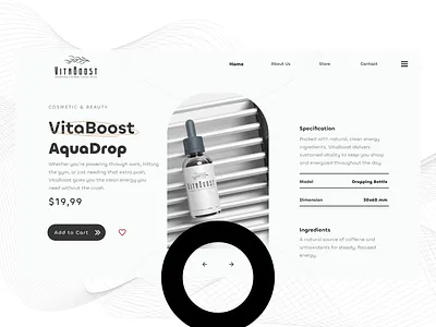VitaBoost Hero Header Product Landing Page brand identity branding design graphic design hero header landing page logo pro product design product page ui ux web design web development website website design