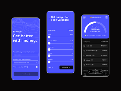 Finwise Bu advanced app banking banking app financial futursitic genz income minimal mobile mobile app money savings ui ux