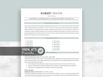 ATS Resume ats resume cover letter cv cv design professional resume resume resume design