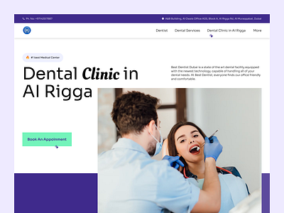 Dentist Web Design app daily ui design ui ui design uiinspiration uiux ux