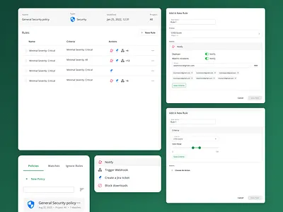 Security policies complex policy security ui
