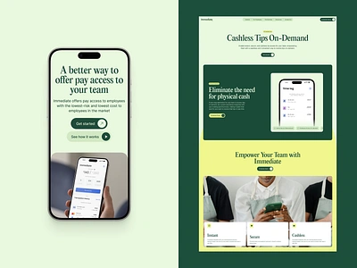 Immediate Website Design business design finance fintech graphic design hr interface mobile website responsive design responsive website ui user experience ux ux design web design web layout web marketing web page website website design