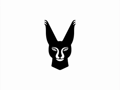 Bold Caracal Head Logo animal bold branding caracal cat design emblem feline icon illustration logo mark simple sports vector wild