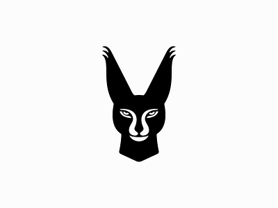 Bold Caracal Head Logo animal bold branding caracal cat design emblem feline icon illustration logo mark simple sports vector wild